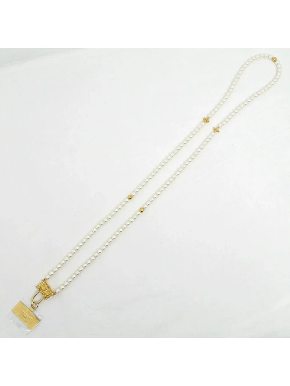 Louis Vuitton Pearly Petite Phone Strap Pearl Gold Smartphone Necklace